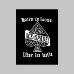 Born to loose  Live to Win čierna mikina na zips s kapucou stiahnuteľnou šnúrkami